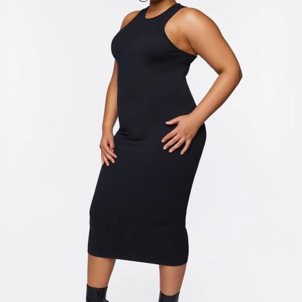 Ribbed Racerback Midi Dress - Picture 2 of 5